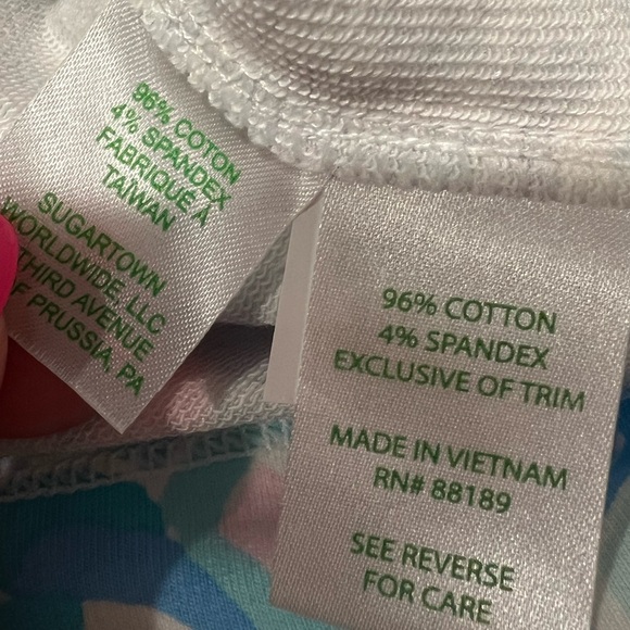 Lilly Pulitzer Skipper Cropped Popover In Zanzibar Blue Party Princess NEW🔥 - Picture 7 of 8